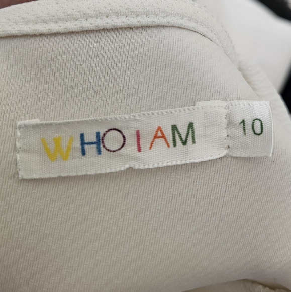 Who Am I | White Dress I Plunging Neckline | Size 10 - Picture 6 of 8